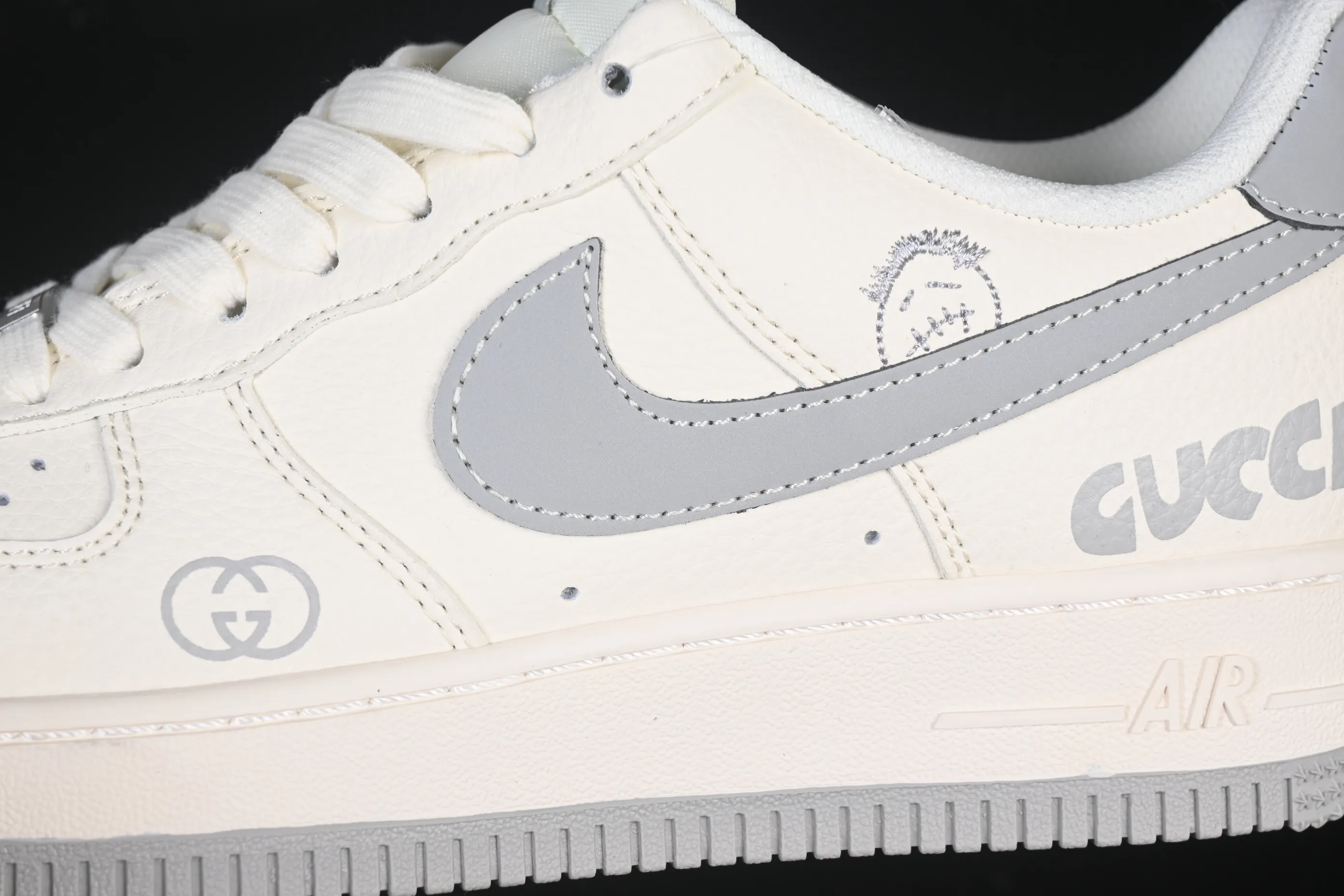 All categories Nk Air Force 1 Air Force series Nk Air Force 1 Low Air Force low top Nike Air Force 1'07 Low Gucci co-branded grimace beige Air Force 1 low top casual sneakers QW5836-024